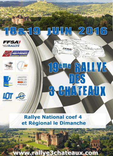 Affiche Rallye des 3 Châteaux 2016