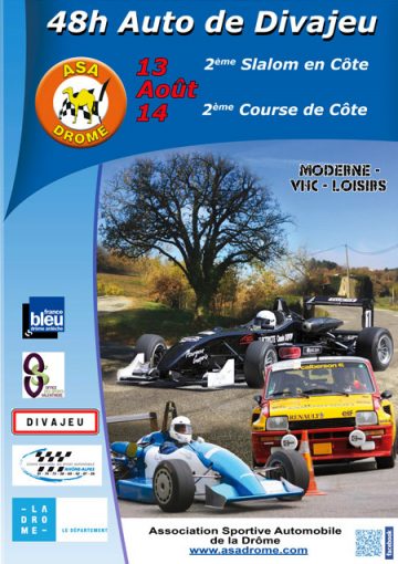 Affiche 48 Heures Automobiles de Divajeu 2016