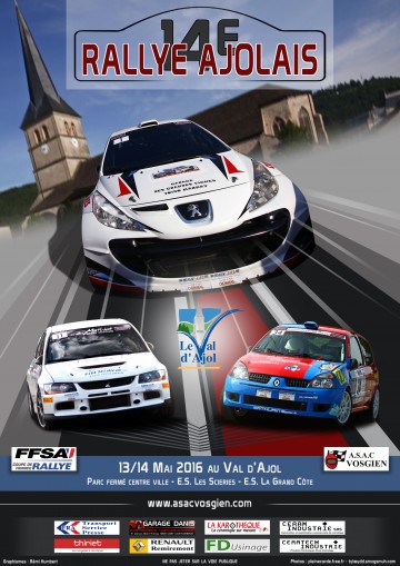 Affiche Rallye Ajolais 2016