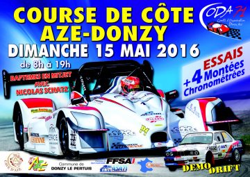 Affiche Course de Côte d’Azé - Donzy-le-Pertuis 2016
