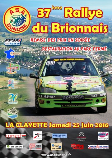 Affiche Rallye du Brionnais 2016