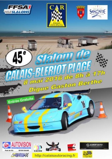 Affiche Slalom de Calais - Blériot Plage 2016