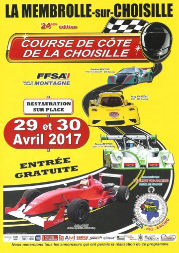 Affiche Course de Côte de la Choisille 2017