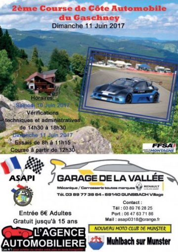 Affiche Course de Côte du Gaschney 2017