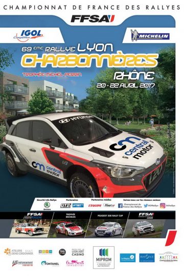 Affiche Rallye Lyon Charbonnières 2017