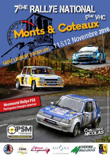 Affiche Rallye Monts et Coteaux 2016