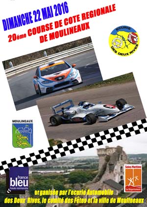 Affiche Course de Côte de Moulineaux 2016