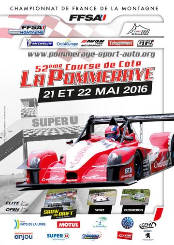 Affiche Course de Côte de La Pommeraye 2016