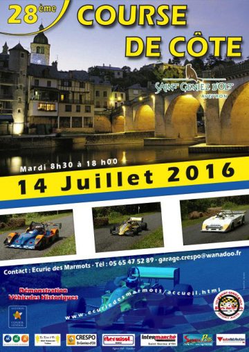 Affiche Course de Côte de Saint-Geniez-d'Olt 2016