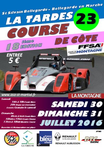 Affiche Course de Côte de la Tardes 2016