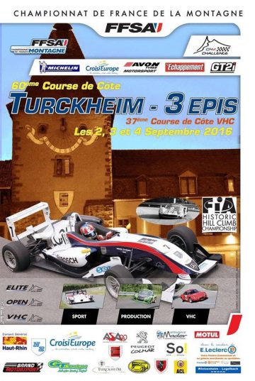 Affiche Course de Côte de Turckheim - 3 Épis 2016