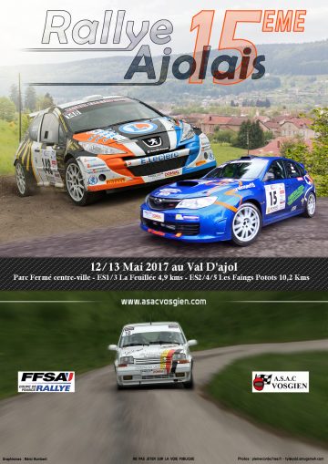 Affiche Rallye Ajolais 2017