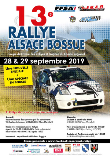 Affiche Rallye de l'Alsace Bossue 2019