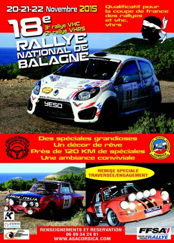 Affiche Rallye de Balagne 2015