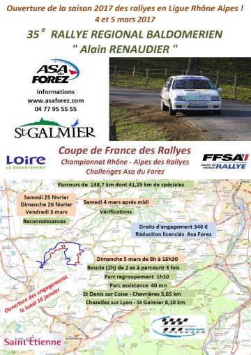 Affiche Rallye Baldomérien 2017