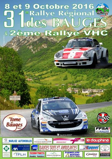 Affiche Rallye des Bauges 2016