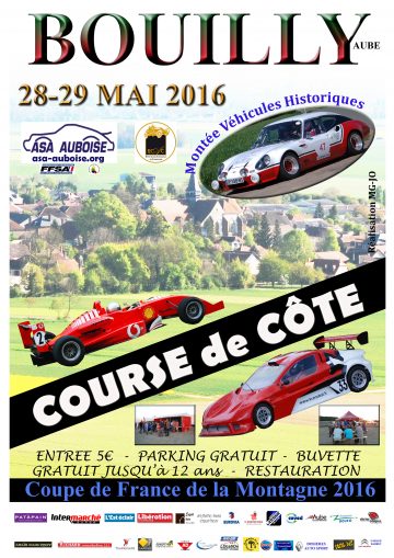 Affiche Course de Côte de Bouilly Champagne 2016