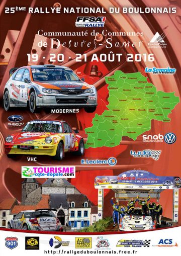 Affiche Rallye du Boulonnais 2016