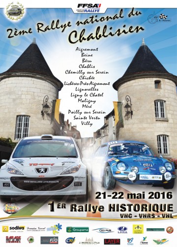 Affiche Rallye du Chablisien 2016