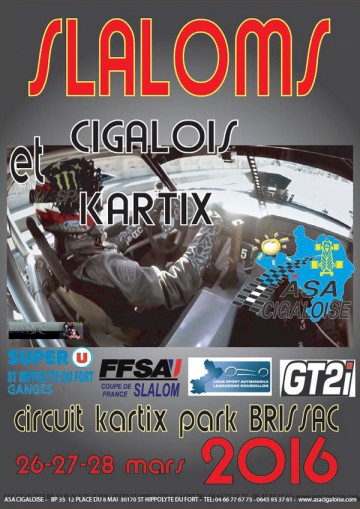 Affiche Slaloms Cigalois et Kartix 2016