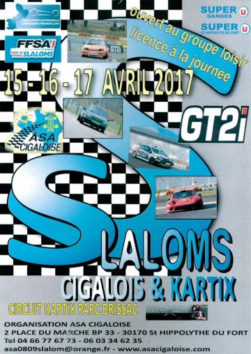 Affiche Slaloms Cigalois et Kartix 2017