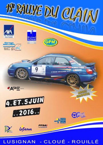 Affiche Rallye du Clain 2016