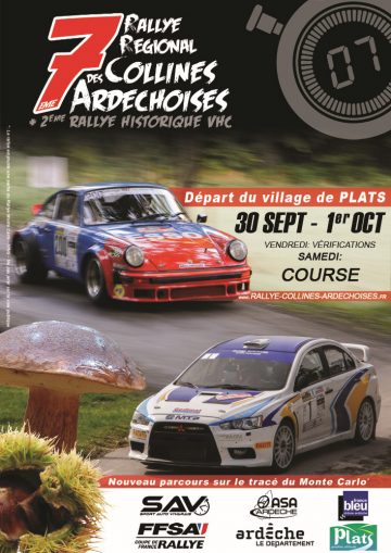 Affiche Rallye des Collines Ardéchoises 2016