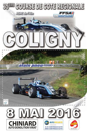 Affiche Course de Côte de Coligny 2016