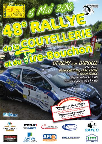 Affiche Rallye de la Coutellerie et du Tire-Bouchon 2016