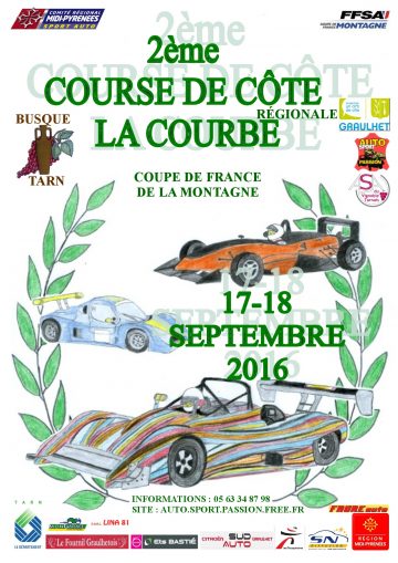 Affiche Course de Côte de la Courbe 2016