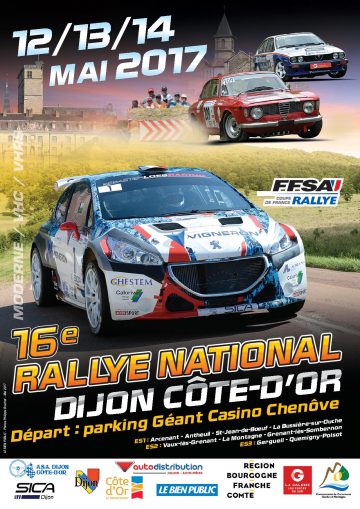 Affiche Rallye Dijon - Côte-d’Or 2017