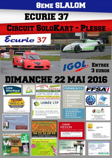 Affiche Slalom Écurie 37 - Solokart 2016