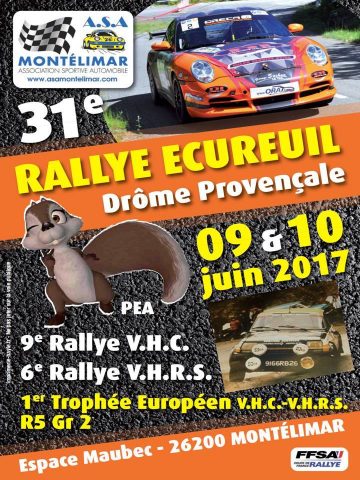 Affiche Rallye Écureuil - Drôme Provençale 2017