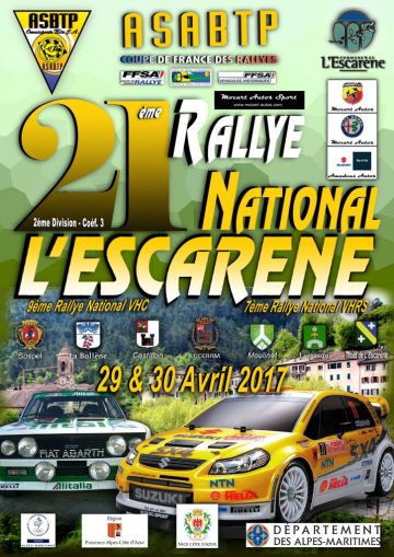 Affiche Rallye de L'Escarène 2017