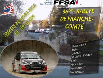Affiche Rallye de Franche-Comté 2016