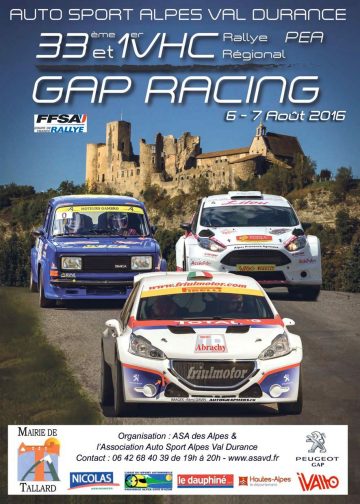 Affiche Rallye du Gap Racing 2016