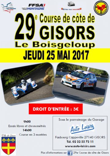 Affiche Course de Côte de Gisors 2017