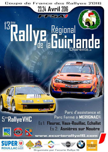 Affiche Rallye de la Guirlande 2016