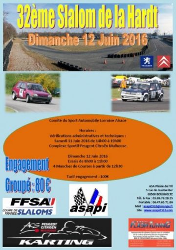 Affiche Slalom de la Hardt 2016