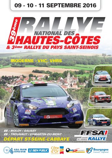 Affiche Rallye des Hautes Côtes 2016