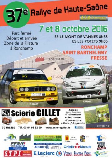 Affiche Rallye de la Haute-Saône 2016