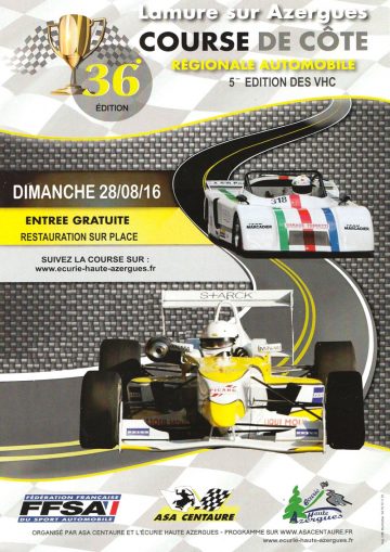 Affiche Course de Côte de Lamure-sur-Azergues 2016