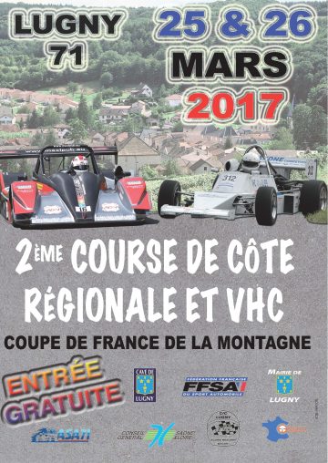 Affiche Course de Côte de Lugny 2017