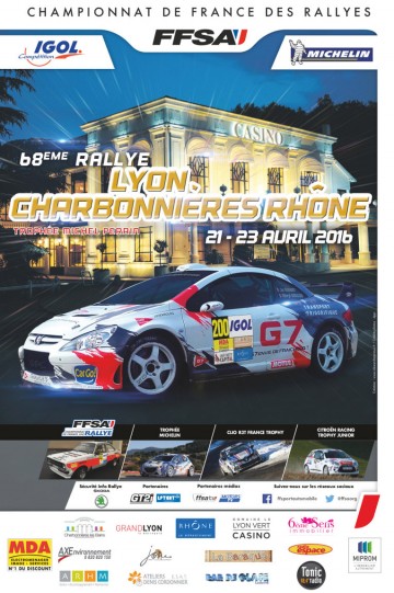 Affiche Rallye Lyon Charbonnières 2016