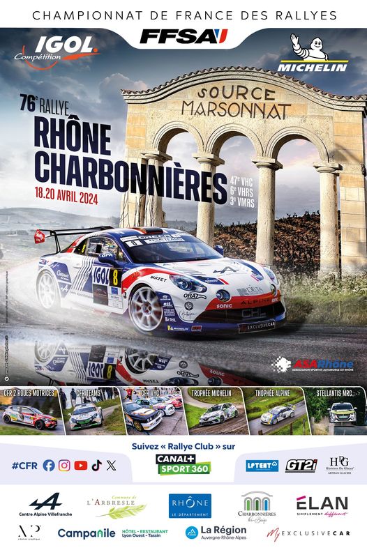 Rallye RHONE CHARBONNIERES VHC/VHRS 2024 ( 19/20/21 Avril 2024