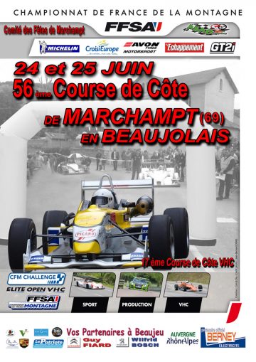 Affiche Course de Côte de Marchampt en Beaujolais 2017