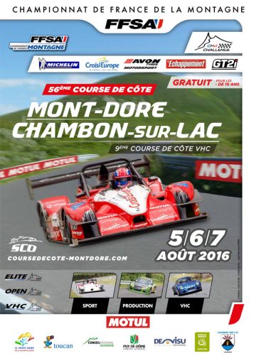 Affiche Course de Côte du Mont-Dore 2016