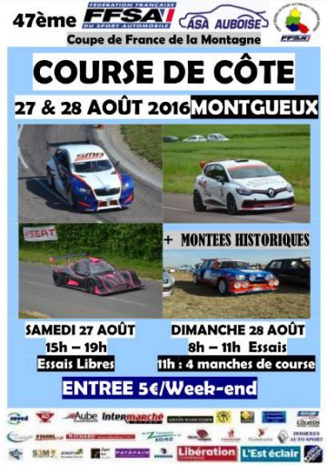 Affiche Course de Côte de Montgueux 2016
