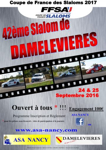 Affiche Slalom de Nancy Damelevières 2016