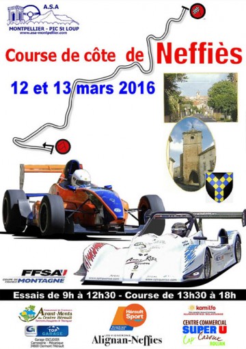 Affiche Course de Côte de Neffiès 2016